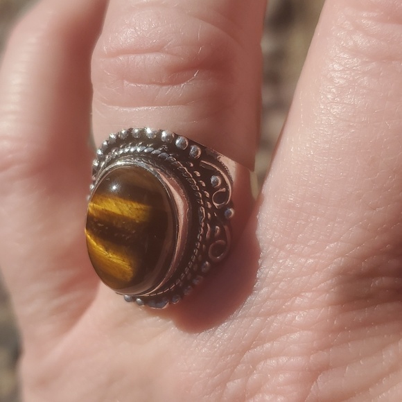 New Tiger Eye 925 Silver Ring. - Picture 10 of 16